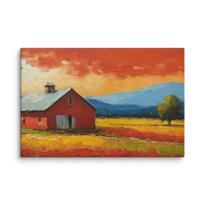 Sunset Over the Farmstead - Image 2